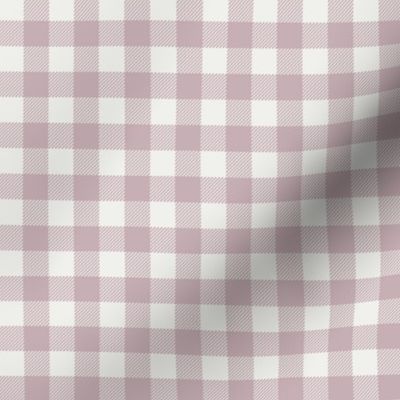 1/2" lilac gingham fabric - purple check design