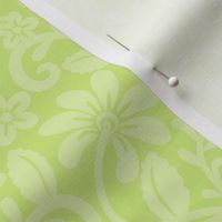 Smaller Scale Honeydew Fancy Floral Scroll