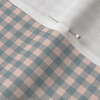 1/4"  dusty blue check fabric - gingham coordinate