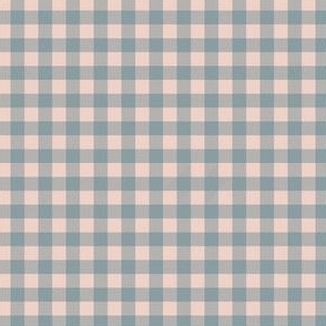 1/4"  dusty blue check fabric - gingham coordinate