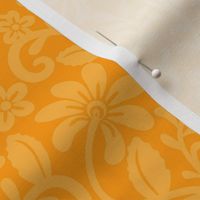 Smaller Scale Marigold Fancy Floral Scroll