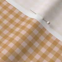 1/4" yellow gingham fabric - spring girls check design