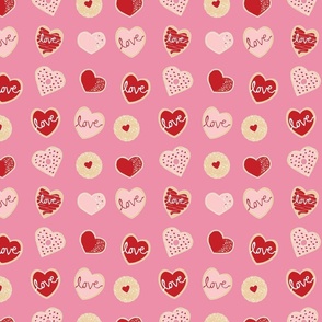 Cookie Hearts Dark Pink