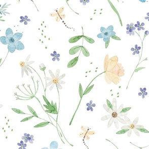XL GiGi Floral – Pretty Watercolor Flowers