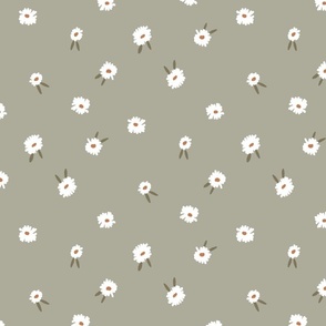 JUMBO ditsy daisy fabric for homes, wallpapers, bedding, luxury floral fabric
