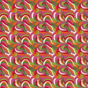 Colorful retro swirls