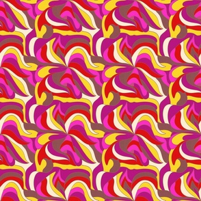 Swirl colorful retro print