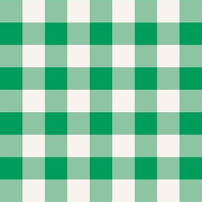 Green Gingham Picnic Large Scale / Green Gingham Fabric / Lovely Spring Collection / Coordinating Fabric Designs