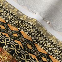 Passementerie copper orange brown  boho table runner tablecloth napkin placemat dining pillow duvet cover throw blanket curtain drape upholstery cushion clothing shirt  living home decor draperies curtains 
