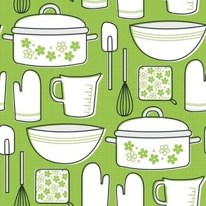 Retro Kitchen Cookware (Lime)