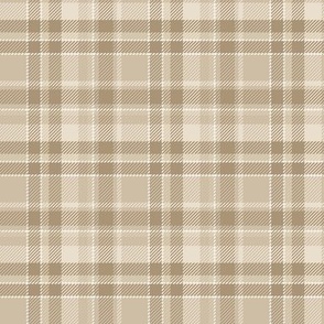 Neutral Beige Check Plaid Small Scale 3in