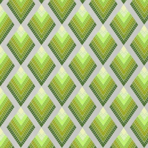 geometric mosaic green