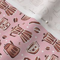 Percolator - Coffee Watercolor Pink Small Scale