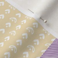 GiGi the Giraffe Patchwork Quilt – Girls Baby Blanket Nursery Bedding (lavender purple yellow) Quilt B ROTATED