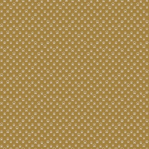 Cat pawprints on gold background // pet fabric, kids room (small)
