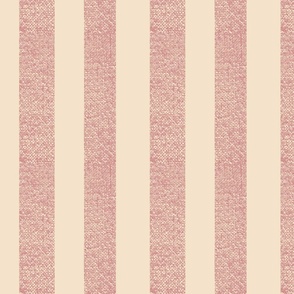 Dusty Rose Stripe Linen Texture