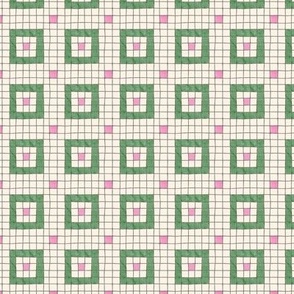 cafe tile in pink and green and white