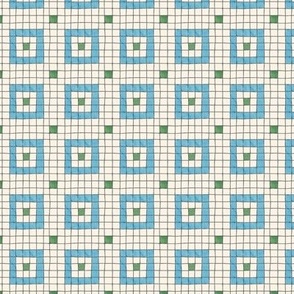 cafe tile in blue and green and white