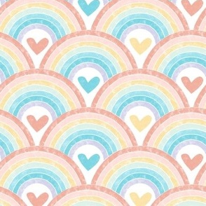 Pastel Rainbow Hearts and Love by Angel Gerardo