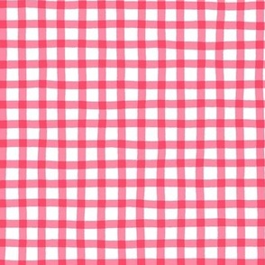 Small | Wobbly Pink Gingham