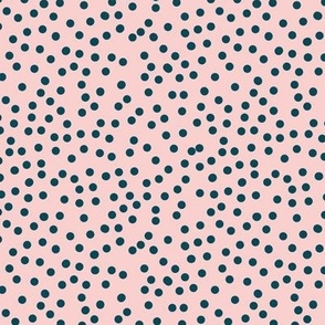 pink and navy spots - small