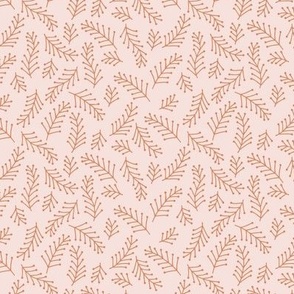 Branches stylized, scattered in pink - small size