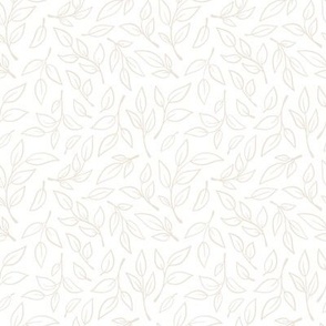 Small | Falling leaves in cream
