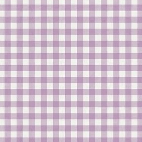 1/4" lilac check fabric - purple check design