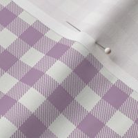 1/2" lilac check fabric - purple check design