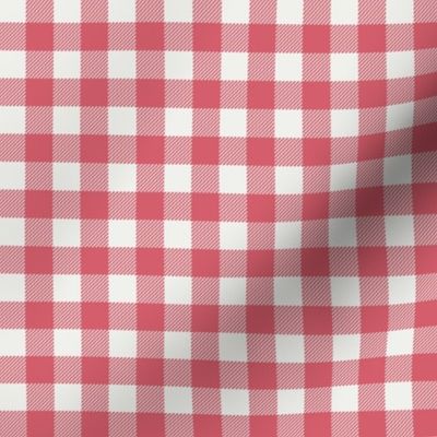 1/2" crimson check fabric - red check, floral check, gingham, picnic fabric