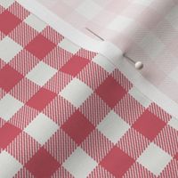 1/2" crimson check fabric - red check, floral check, gingham, picnic fabric