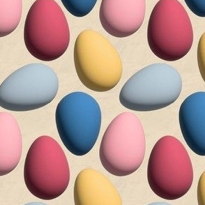 Egg Scatter - yellow, blue, red, pink