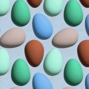 Egg Scatter - blue, green, brown