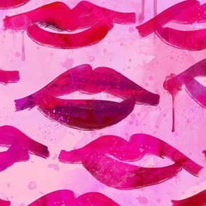 Luscious lips in pink large