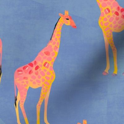 Giraffe on blue