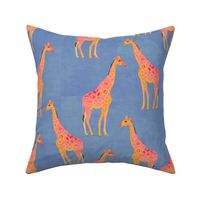 Giraffe on blue