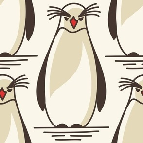 2694 B Large - hand drawn penguins