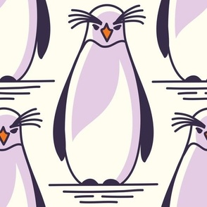 2694 C Large - hand drawn penguins