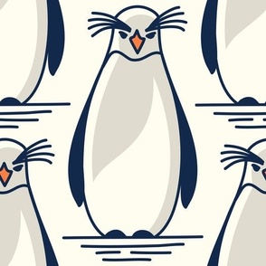 2694 E Large - hand drawn penguins