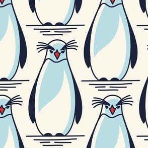 2694 A Medium - hand drawn penguins