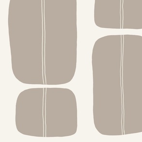 Bold Minimalistic Pattern - Neutral Beige - Big