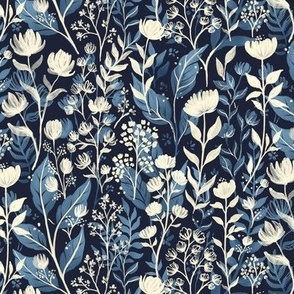 Moody Florals Ditsy Blue