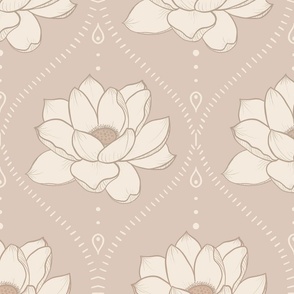 Elegant Lotus - Meditation Room Wallpaper