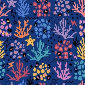 CORAL-NAVY RAINBOW