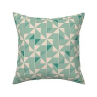 Colorful Abstract Windmills | Sage Green