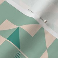 Colorful Abstract Windmills | Sage Green