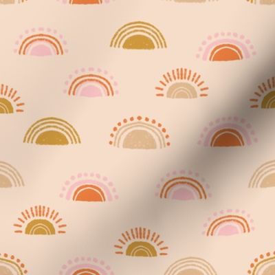 MEDIUM sunset boho design fabric - arches, rainbows, sunrise, sunset, boho surf
