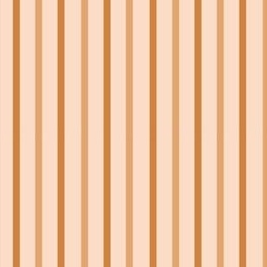 SMALL 70s vintage stripes fabric - brown pinstipe design