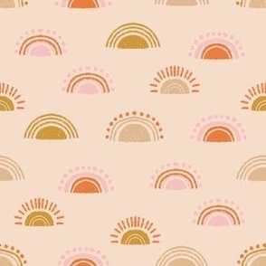  SMALL sunset boho design fabric - arches, rainbows, sunrise, sunset, boho surf