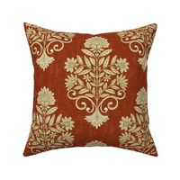 India Block Print - Large - Cinnamon Red